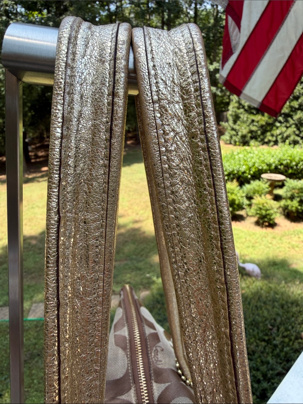 Coach Poppy Op Art Glam Tote (Style No. 13826) in Signature C Canvas - Picture 8 of 17